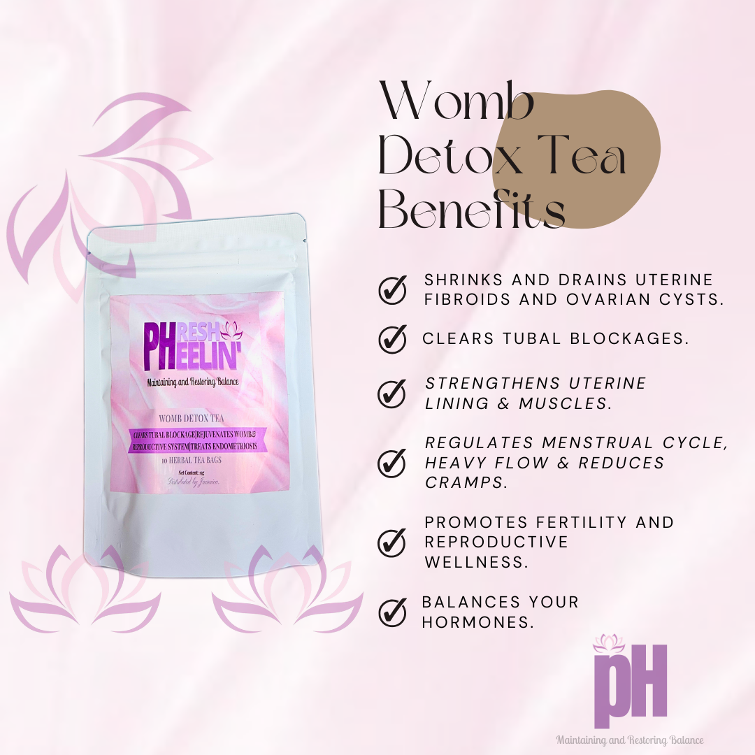 Womb Wellness Sets-PCOS Support-Balance pH-Detoxifies Womb-Menstrual Support-PID-Women