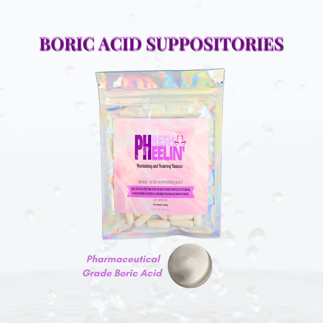 Boric Acid Suppositories (600mg)- Supports Healthy pH Balance