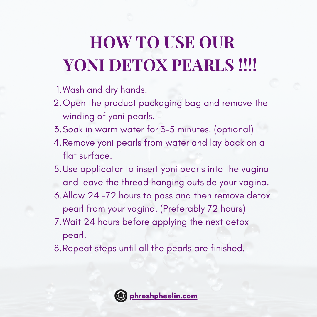 pHresh pHeelin' Yoni Detox Pearls-Women-Anti-bacterial Vaginal Detox Tampon