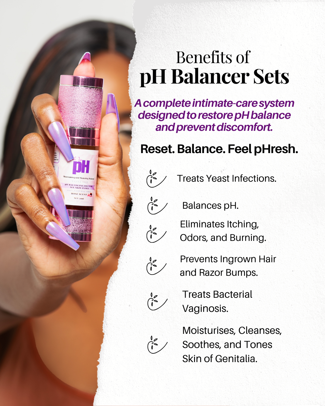 pH Balancer Set (Mega Size) – Complete Vaginal pH, Odor, BV & Yeast Balance Support
