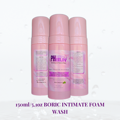 Boric Intimate Foam Wash/Feminine Foam Wash-pH-Balancing-Supports Odor Control- Eliminates Yeast Infection-