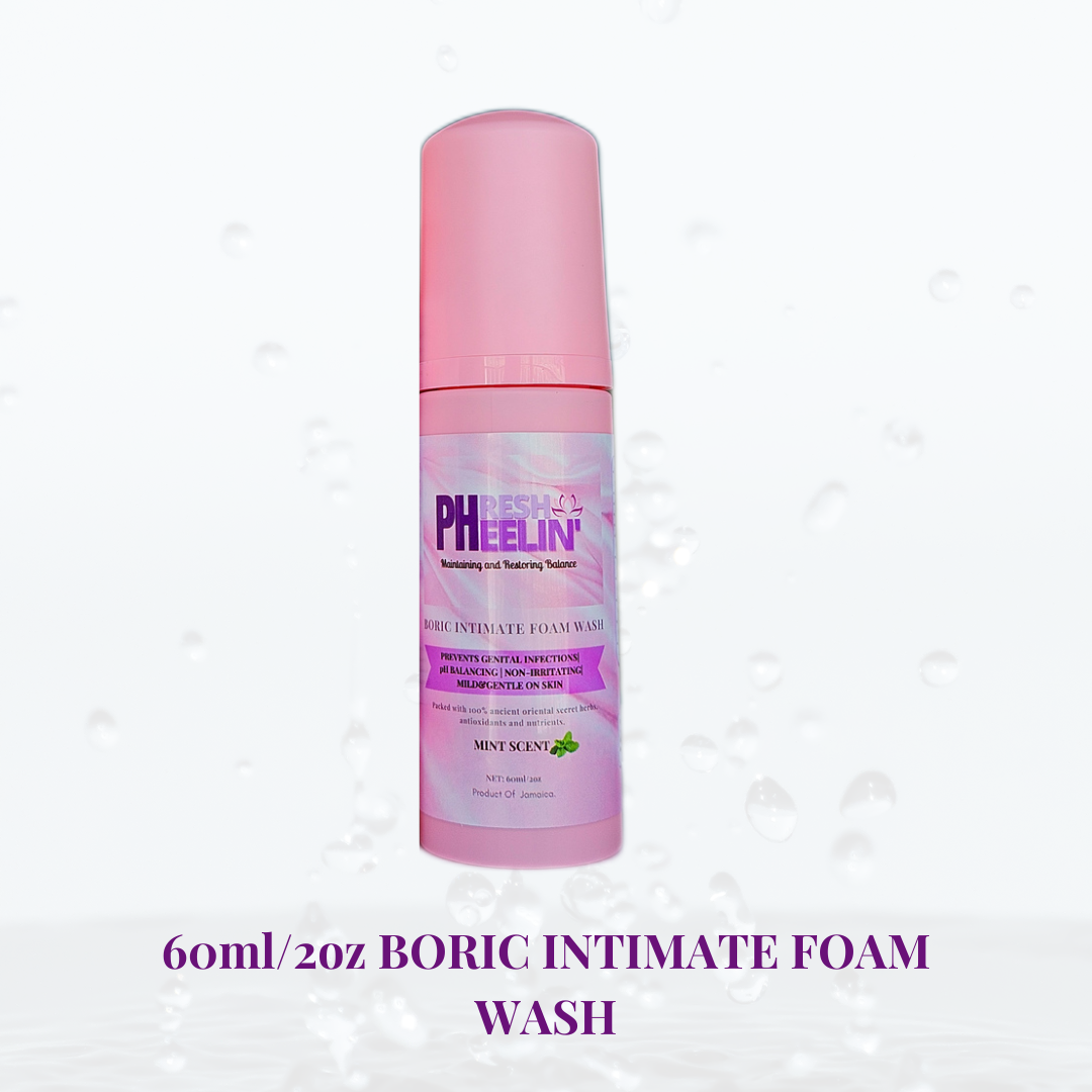 Boric Intimate Foam Wash/Feminine Foam Wash-pH-Balancing-Supports Odor Control- Eliminates Yeast Infection-