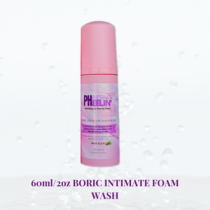 Boric Intimate Foam Wash/Feminine Foam Wash-pH-Balancing-Supports Odor Control- Eliminates Yeast Infection-