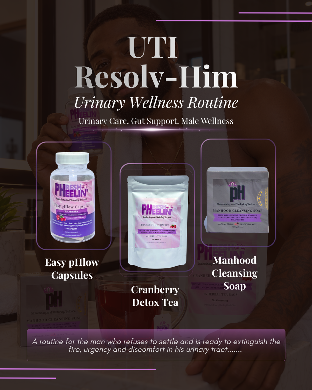 UTI Resolv-HIM Set | Men's Urinary Tract &amp; Intimate Wellness Support