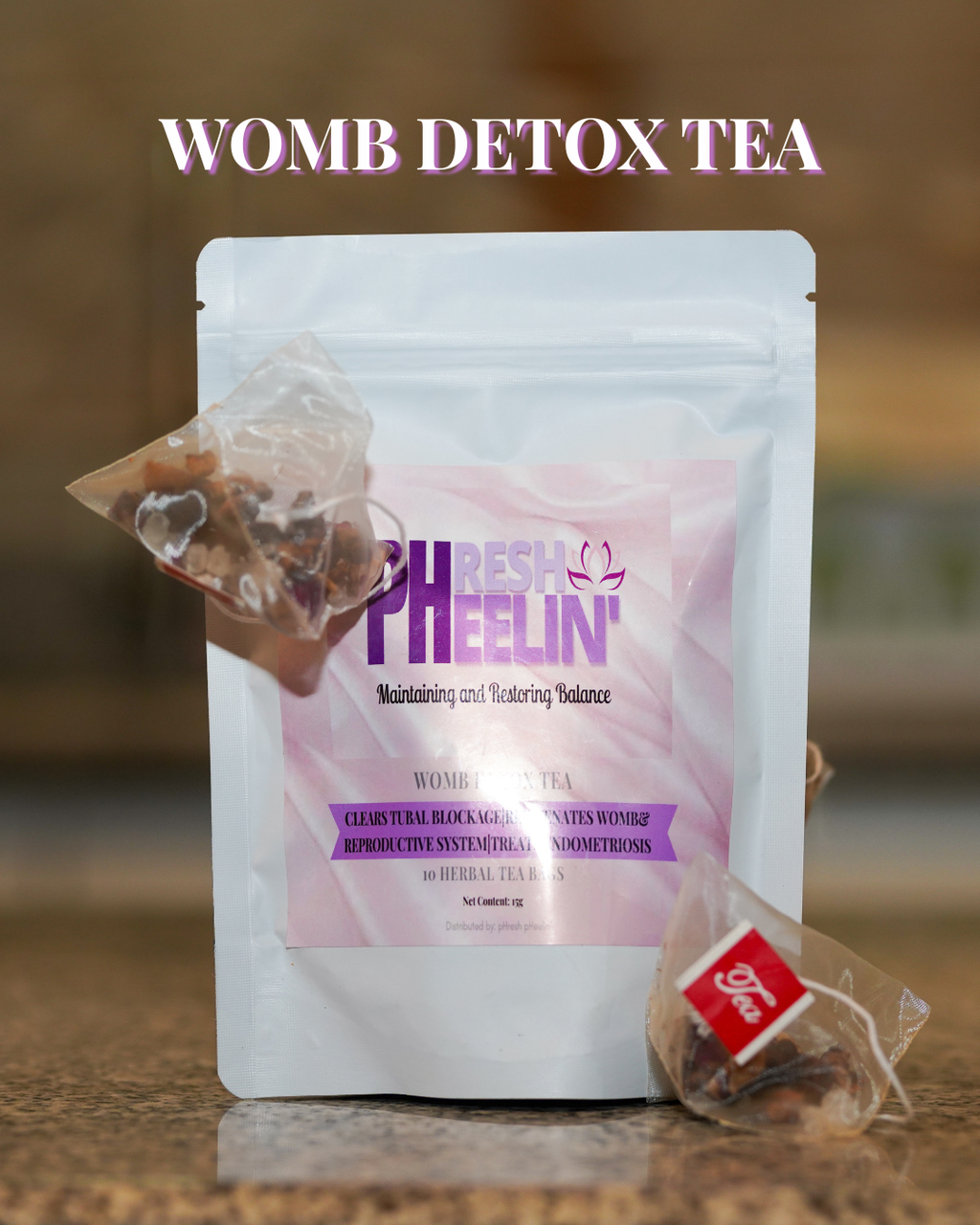 Womb Detox Tea-Natural Womb Cleanse for Heavy Periods, Bloating, PCOS Support, Hormonal Balance & Cycle Support