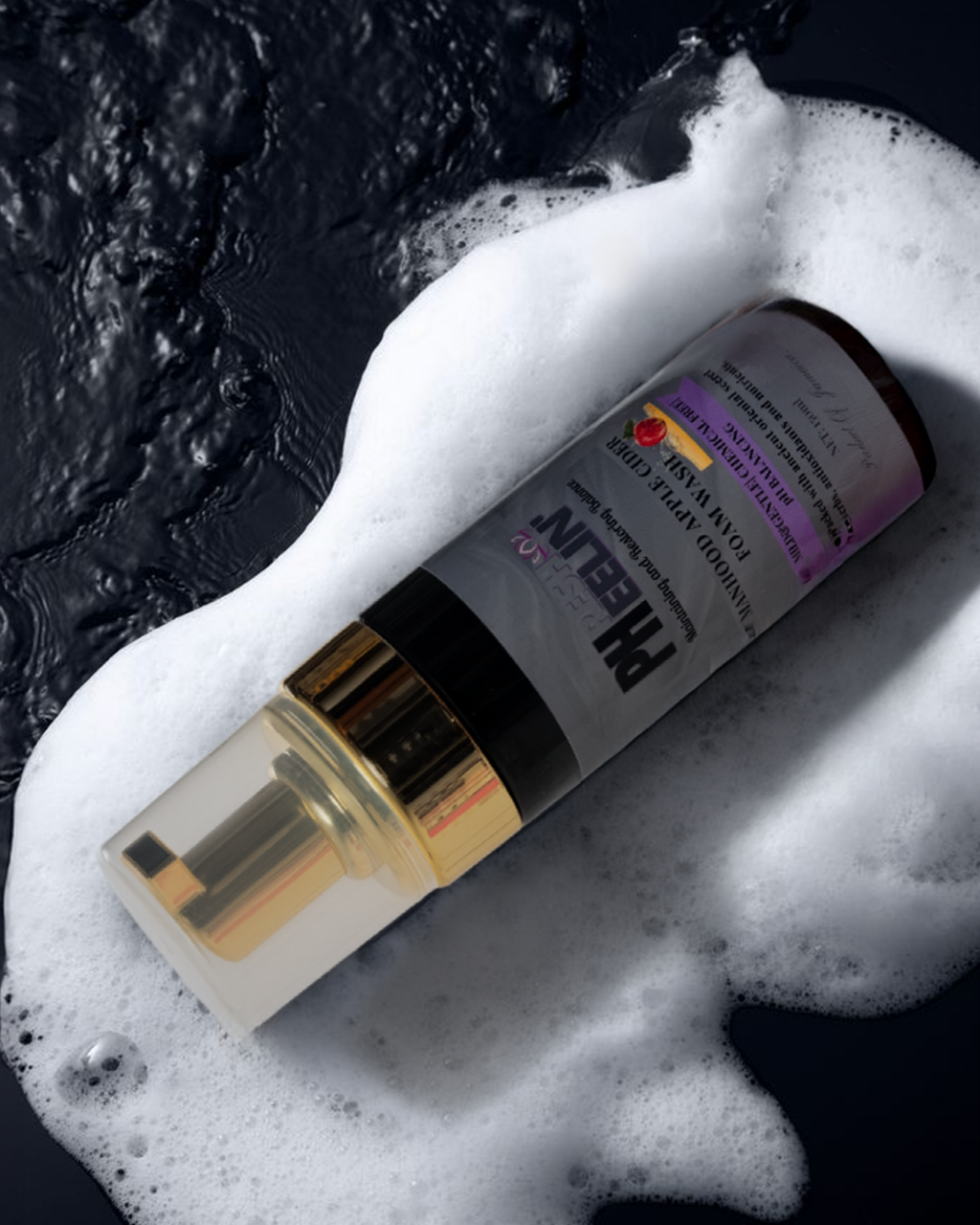 Manhood Apple Cider Foam Wash -Natural Men's Intimate Wash with Tea Tree Oil - Rids Bad Odor, Itching, Irritation & pH Balancing
