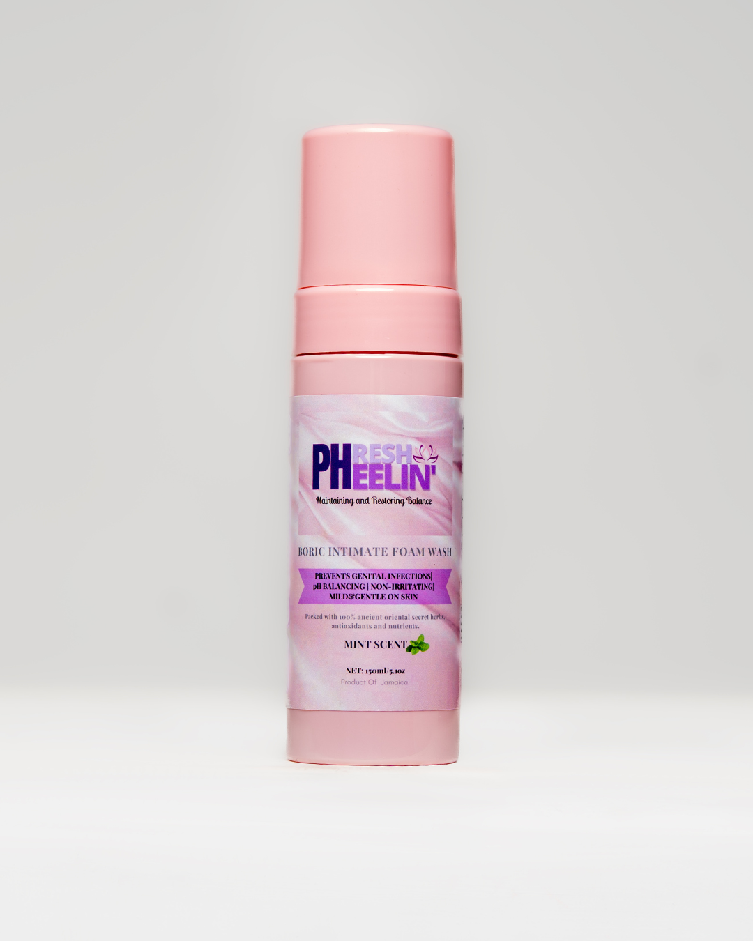 Boric Intimate Foam Wash - Gentle Vaginal Cleanser for pH Balance, BV, Yeast, Itching & Odor Support