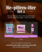 Re-pHres-Her Set – Yoni Pops, Yoni Oil & Vaginal Cleansing Soap for Feminine Freshness, Vaginal Dryness, pH Balance & Hormonal Support