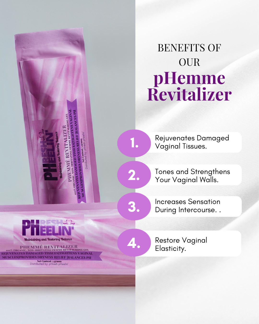 pHemmè Revitalizer – Natural Vaginal Tightening Gel for pH Balance, Intimacy & Confidence