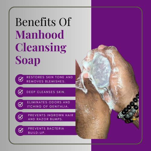 Manhood Cleansing Soap - Natural Intimate Hygienic Soap for Male pH Balance, Odor, Itching & Freshness