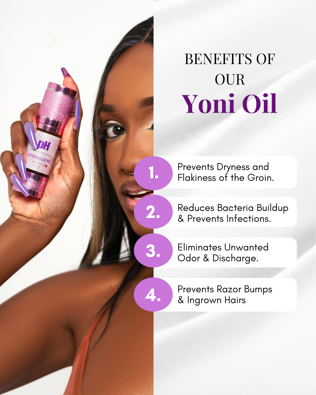 Yoni Oil-All-Natural Vaginal Moisturizer for pH Balance, Odor Control, Razor Bumps & Vulvar Comfort