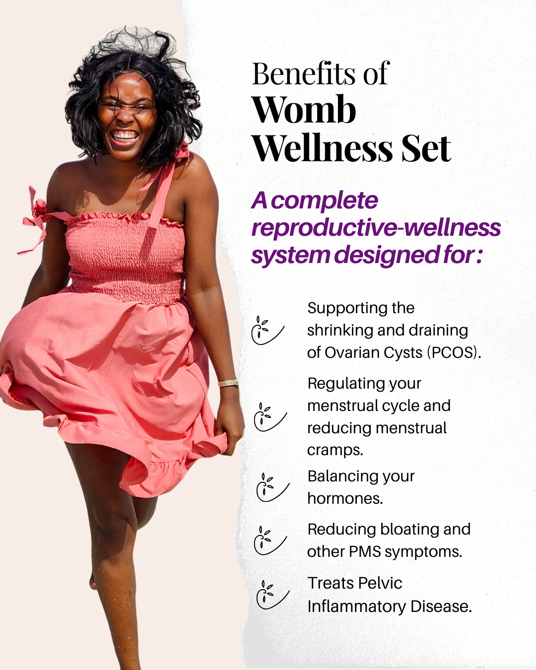 Womb Wellness Sets - Complete PCOS, Hormonal Balance, PID, pH-Detoxifies Womb, Menstrual & Reproductive Support System