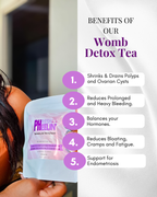 Womb Detox Tea-Natural Womb Cleanse for Heavy Periods, Bloating, PCOS Support, Hormonal Balance & Cycle Support