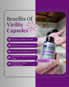 Virility Capsules - Natural Male Fertility, Libido & Performance Support with Maca Root
