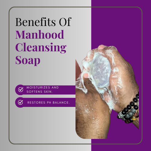 Manhood Cleansing Soap - Natural Intimate Hygienic Soap for Male pH Balance, Odor, Itching & Freshness