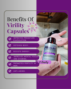 Virility Capsules - Natural Male Fertility, Libido & Performance Support with Maca Root