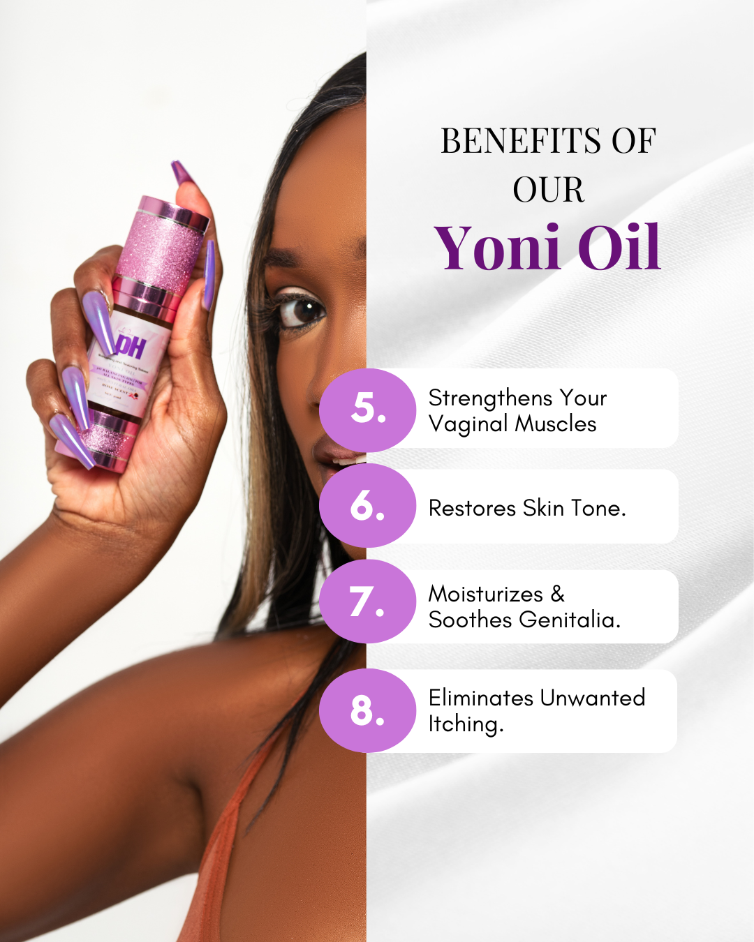 Yoni Oil-All-Natural Vaginal Moisturizer for pH Balance, Odor Control, Razor Bumps & Vulvar Comfort