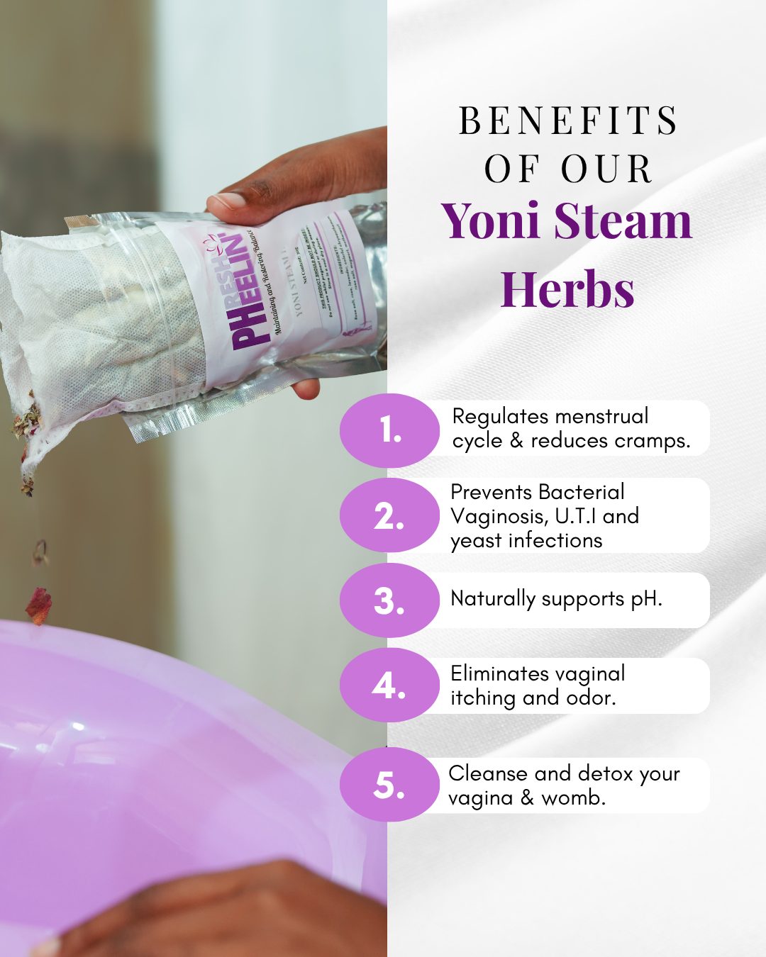 Yoni Steam Herbs – Herbal Womb Steaming for PCOS, Fibroids, Fertility & Menstrual Support
