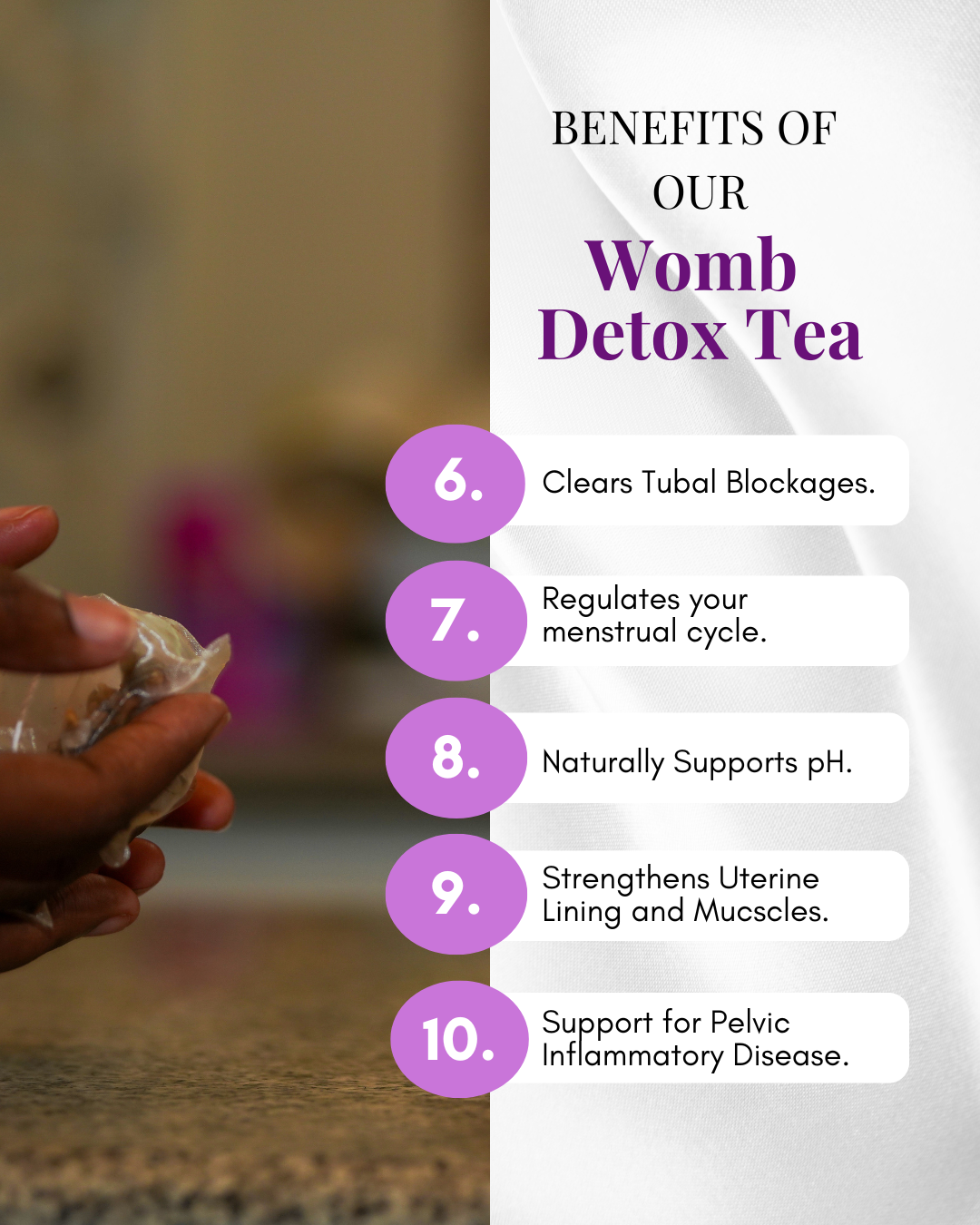Womb Detox Tea-Natural Womb Cleanse for Heavy Periods, Bloating, PCOS Support, Hormonal Balance & Cycle Support