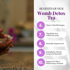 Womb Detox Tea-Natural Womb Cleanse for Heavy Periods, Bloating, PCOS Support, Hormonal Balance & Cycle Support