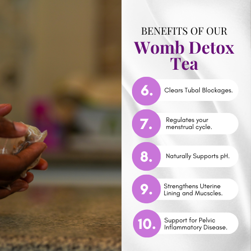 Womb Detox Tea-Natural Womb Cleanse for Heavy Periods, Bloating, PCOS Support, Hormonal Balance & Cycle Support