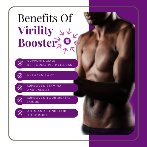 Virility Booster - Natural Male Fertility, Libido & Performance Support Supplement with Maca Root