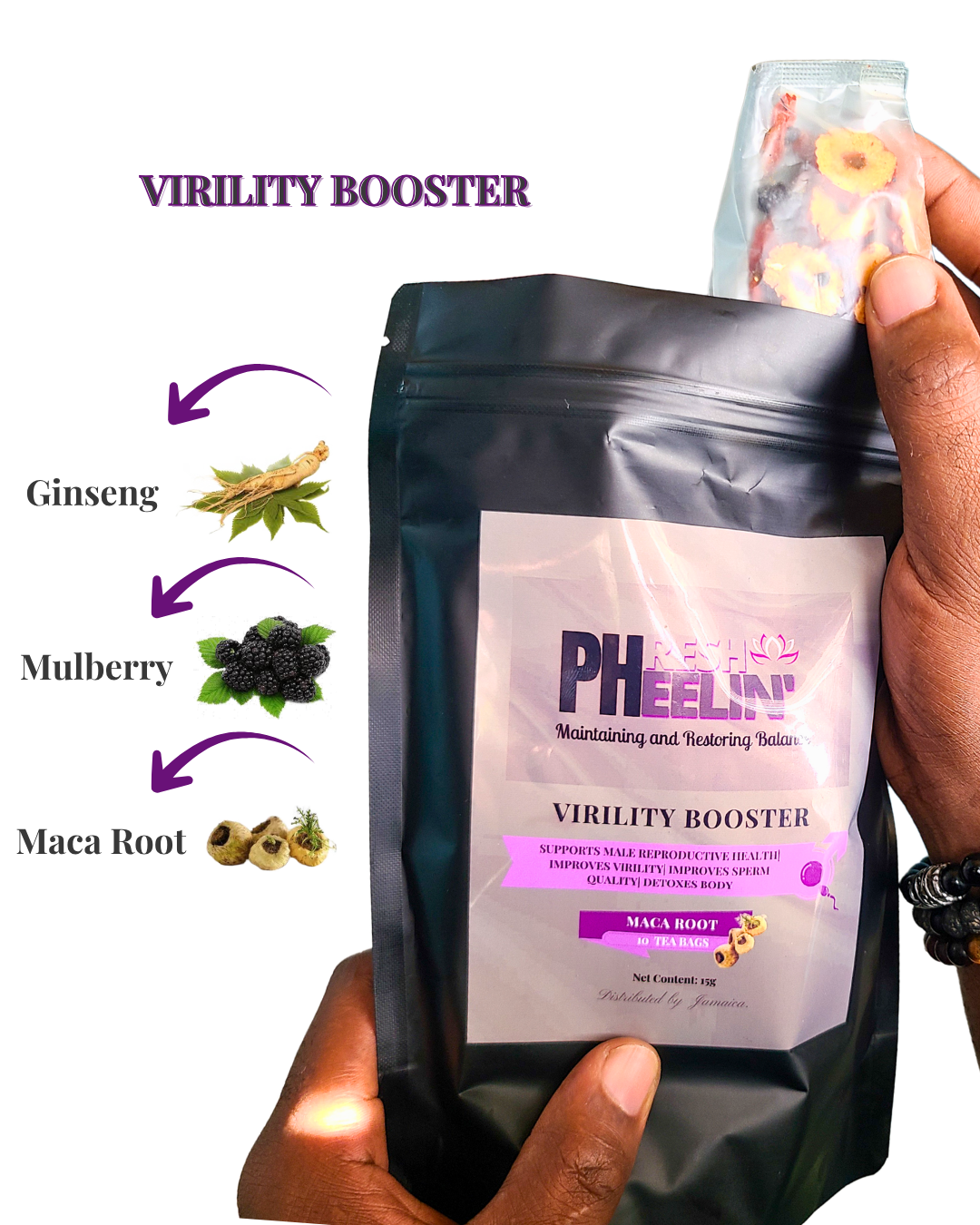 Virility Booster - Natural Male Fertility, Libido & Performance Support Supplement with Maca Root