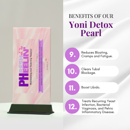 Yoni Detox Pearls - Herbal Vaginal Detox for PCOS, Fibroids, Fertility & pH Balance