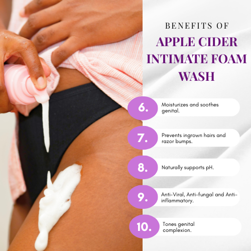 Apple Cider Intimate Foam Wash-Natural pH- Balancing Feminine Wash- yeast infection-razor bumps-bv