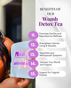 Womb Detox Tea-Natural Womb Cleanse for Heavy Periods, Bloating, PCOS Support, Hormonal Balance & Cycle Support