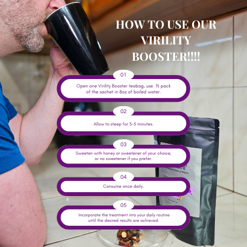 Virility Booster - Natural Male Fertility, Libido & Performance Support Supplement with Maca Root