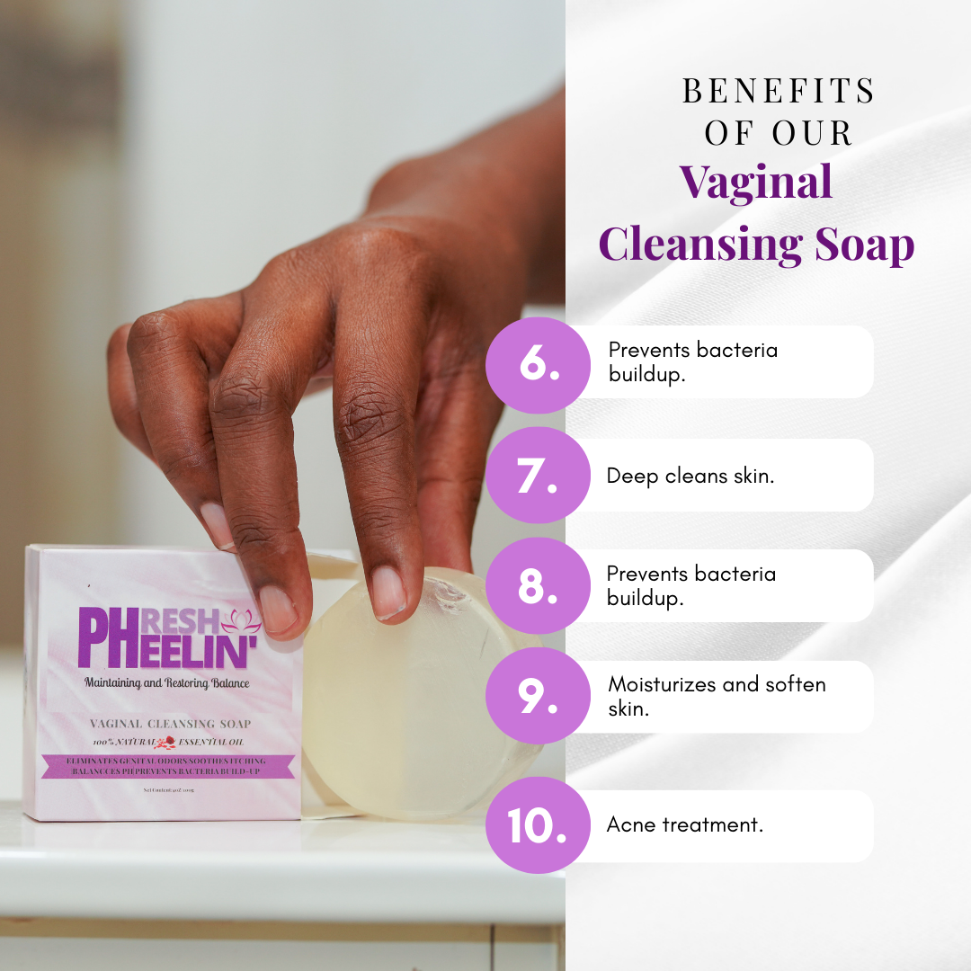 Vaginal Cleansing Soap- Gentle Daily Cleanser for pH Balance, Odor, Razor Bumps & Intimate Freshness