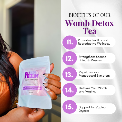 Womb Detox Tea-Natural Womb Cleanse for Heavy Periods, Bloating, PCOS Support, Hormonal Balance & Cycle Support