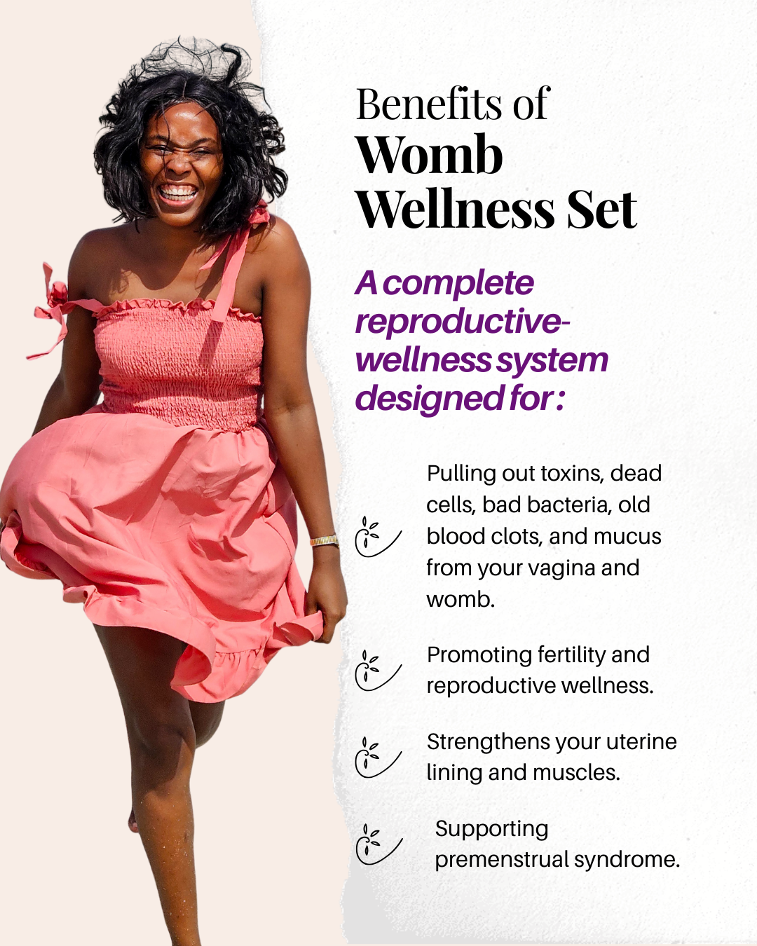 Womb Wellness Sets - Complete PCOS, Hormonal Balance, PID, pH-Detoxifies Womb, Menstrual & Reproductive Support System
