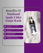 Manhood Apple Cider Foam Wash -Natural Men's Intimate Wash with Tea Tree Oil - Rids Bad Odor, Itching, Irritation & pH Balancing
