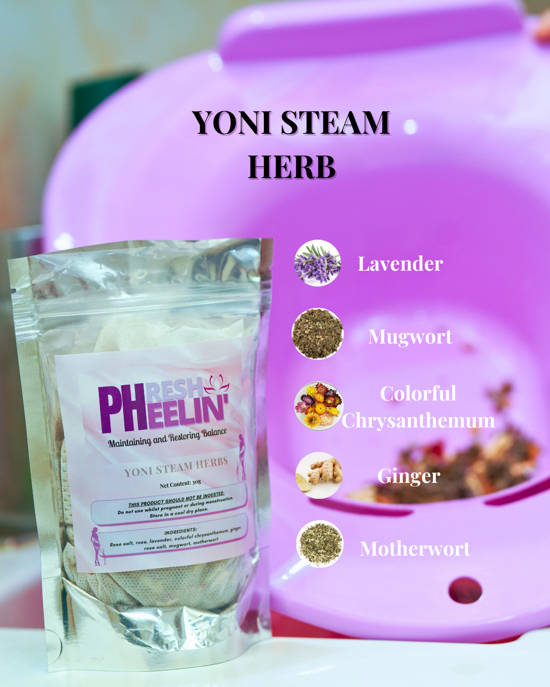 Yoni Steam Herbs – Herbal Womb Steaming for PCOS, Fibroids, Fertility & Menstrual Support