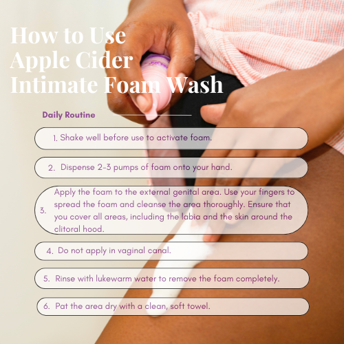 Apple Cider Intimate Foam Wash-Natural pH- Balancing Feminine Wash- yeast infection-razor bumps-bv