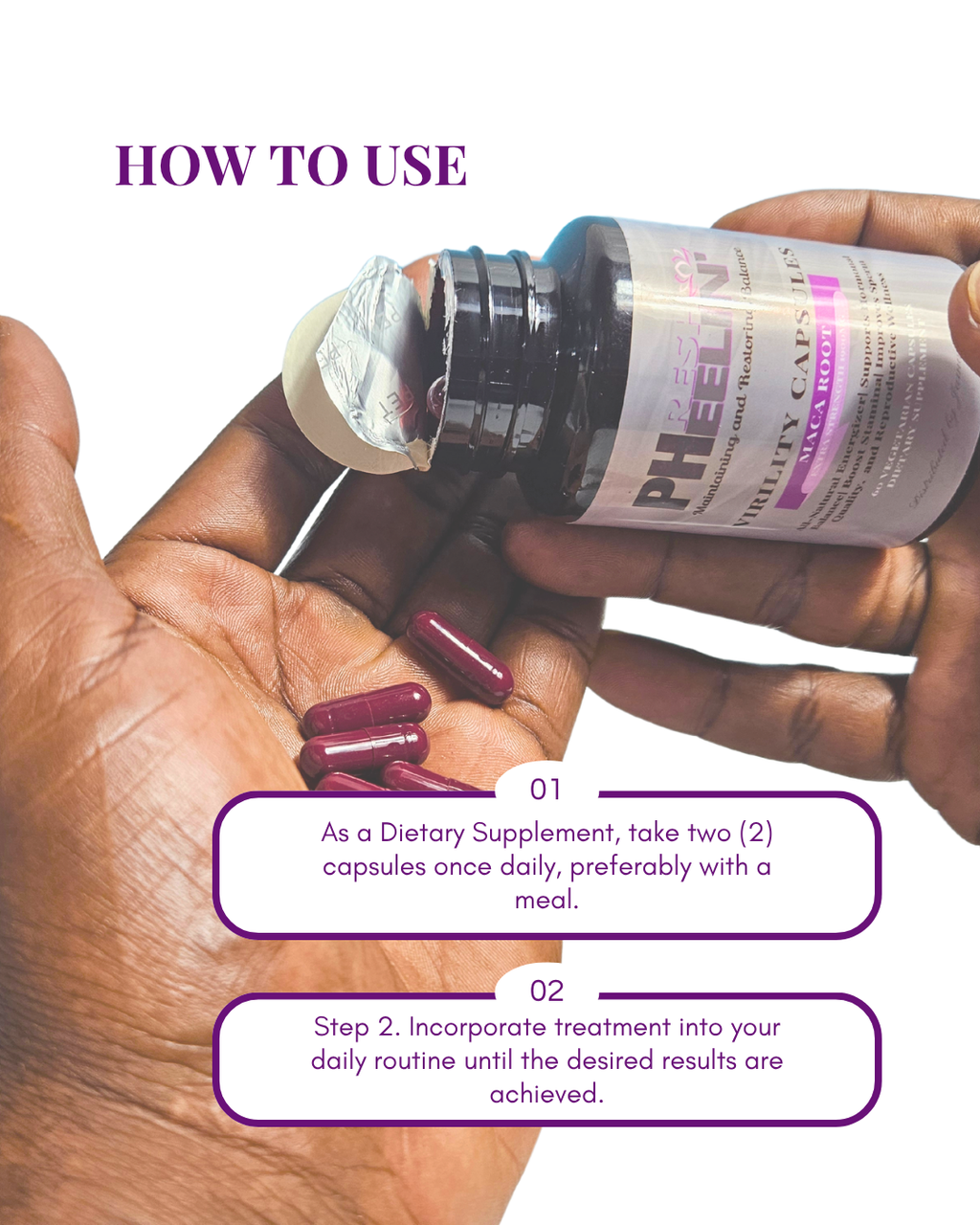 Virility Capsules - Natural Male Fertility, Libido & Performance Support with Maca Root