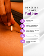 Yoni Pop - Probiotic Vaginal Suppositories for pH Balance, Dryness, Hormonal Imbalance, BV, Yeast, Odor & Libido Support