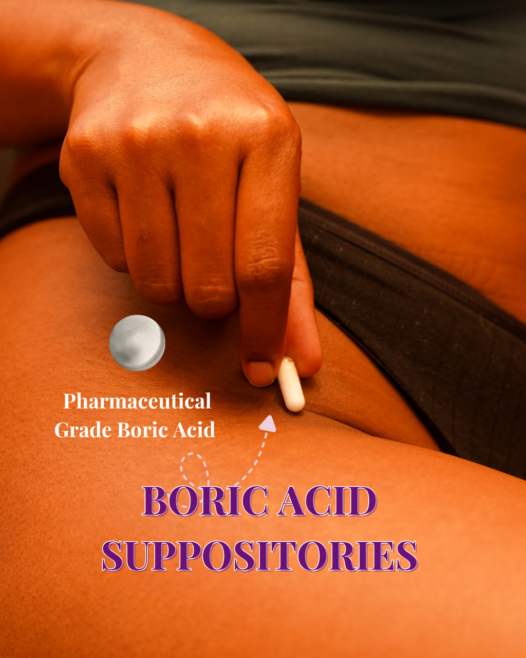 Boric Acid Suppositories - Vaginal pH Balance, BV & Yeast Infection Support