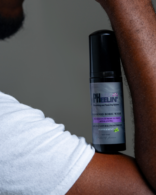 Manhood Boric Wash-Mint Boric Acid Hygienic Cleanser for Male Odor, pH Balance & Freshness