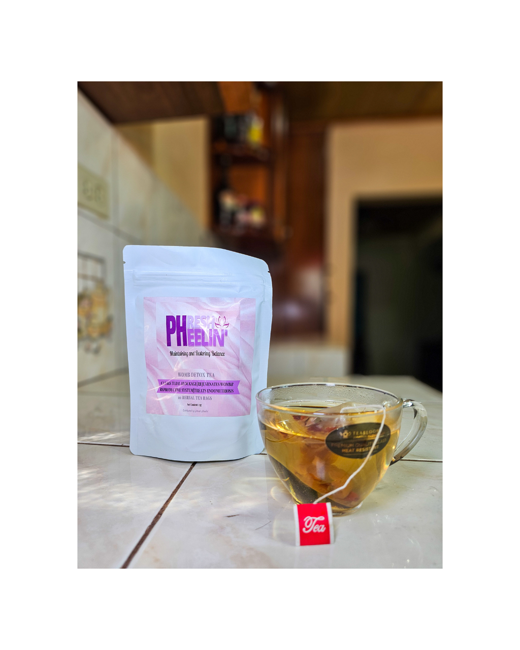 Womb Detox Tea-Natural Womb Cleanse for Heavy Periods, Bloating, PCOS Support, Hormonal Balance & Cycle Support