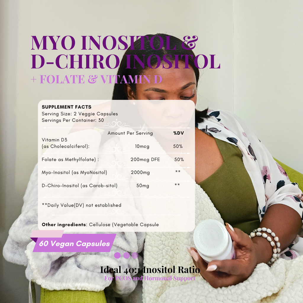 Ovarian Care Capsules - Natural PCOS, Hormonal Balance, Menstrual & Conception Support with Myo-Inositol & D-Chiro Inositol
