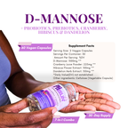 Easy pHlow Capsules -Probiotic UTI , Urinary Tract, Memory and Digestive Support for Women and Men,- pH Daily Support D-Mannose with Cranberry, Hibiscus & Probiotics