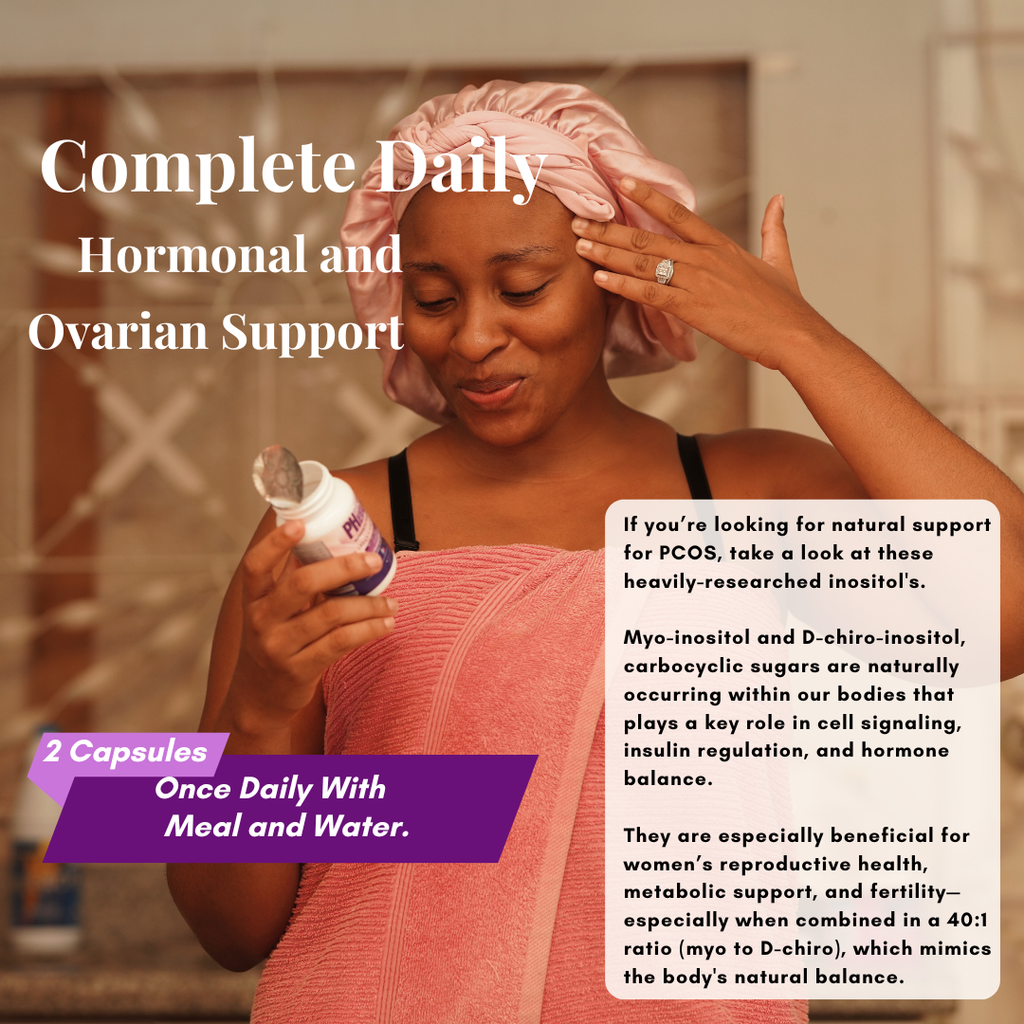 Ovarian Care Capsules - Natural PCOS, Hormonal Balance, Menstrual & Conception Support with Myo-Inositol & D-Chiro Inositol