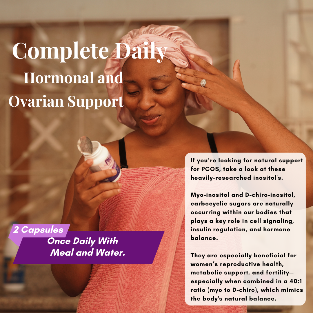 Ovarian Care Capsules - Natural PCOS, Hormonal Balance, Menstrual & Conception Support with Myo-Inositol & D-Chiro Inositol
