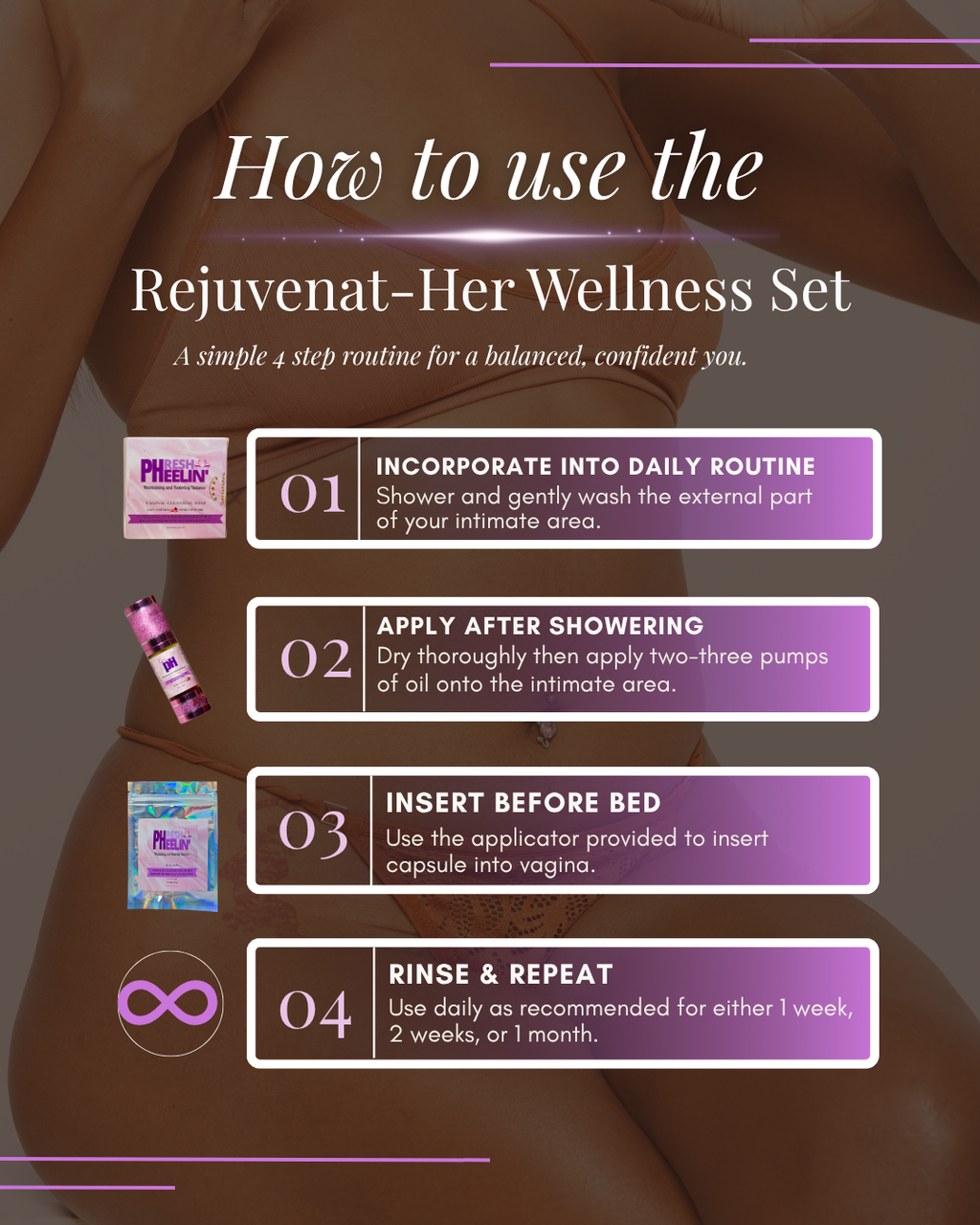 Re-pHres-Her Set – Yoni Pops, Yoni Oil & Vaginal Cleansing Soap for Feminine Freshness, Vaginal Dryness, pH Balance & Hormonal Support