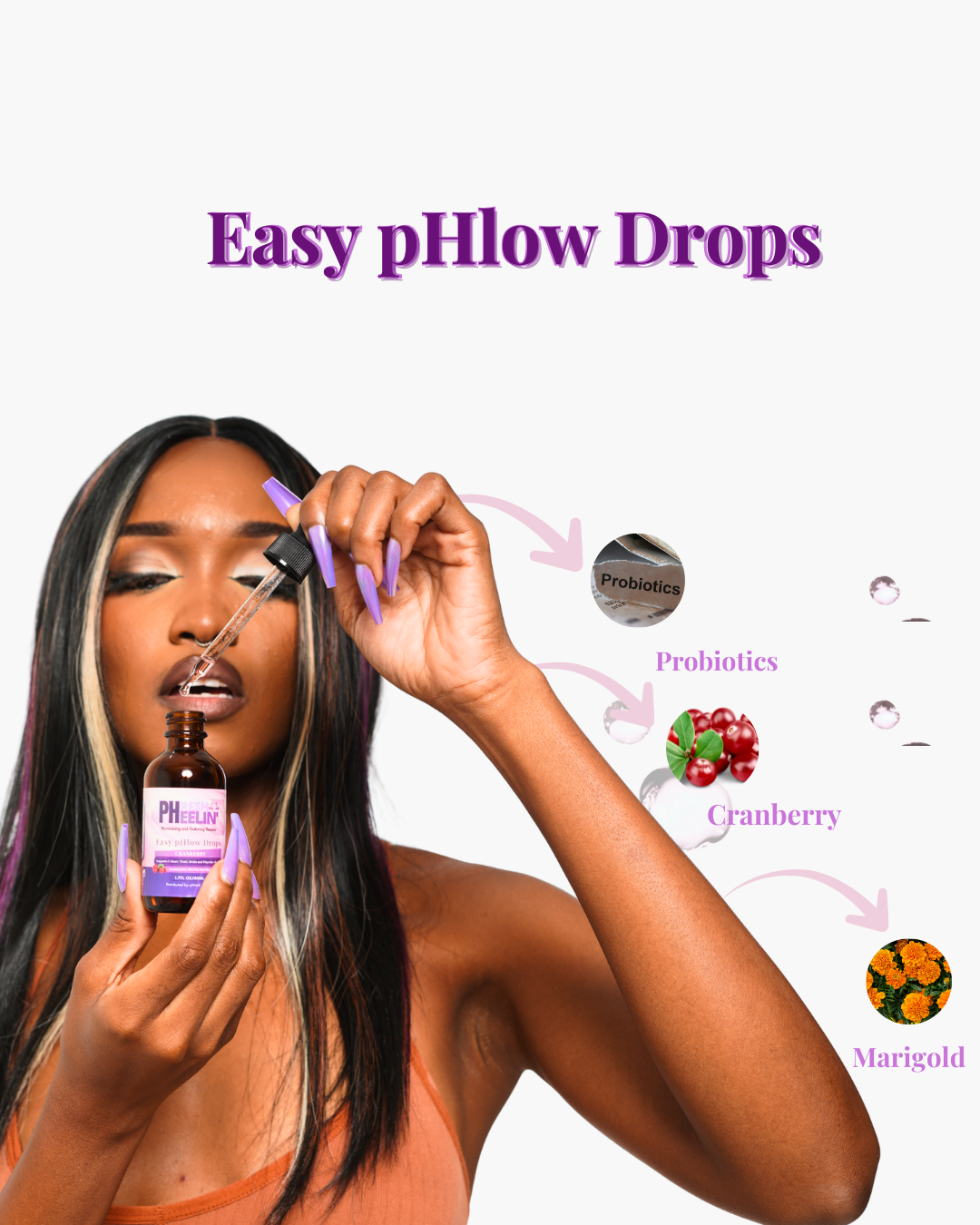 Easy pHlow Drops – Liquid Probiotic pH, UTI, Digestive, Brain & Urinary Tract Support for Women & Men