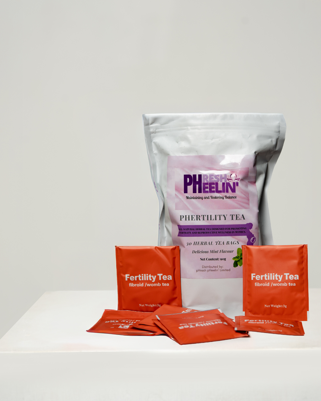 pHertility Tea-Organic Tea for Women to Boost Fertility, Support Menstrual Cycle & Hormone Balance, Contains Vitex, Mint Flavor