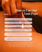 Yoni Pop - Probiotic Vaginal Suppositories for pH Balance, Dryness, Hormonal Imbalance, BV, Yeast, Odor & Libido Support